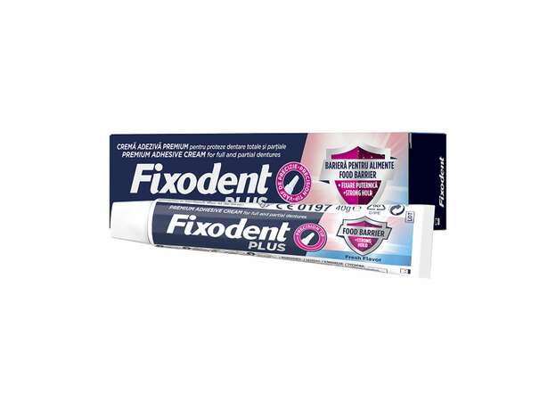 Fixodent Plus Food Barrier Fresh Στερεωτικη Κρεμα Για Τεχνητη Οδοντοστοιχια 40g