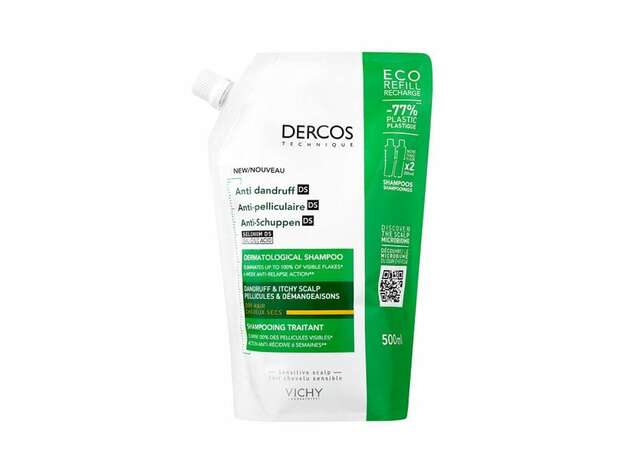 Vichy Dercos Anti dandruff DS Eco Refill Σαμπουάν Κατά της Πιτυρίδας για Ξηρά Μαλλιά 500ml