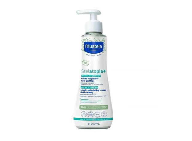 Mustela Stelatopia+ Lipid-Replenishing Cream Κρέμα Αναπλήρωσης Λιπιδίων Κατά του Κνησμού για Πρόσωπο & Σώμα, 300ml