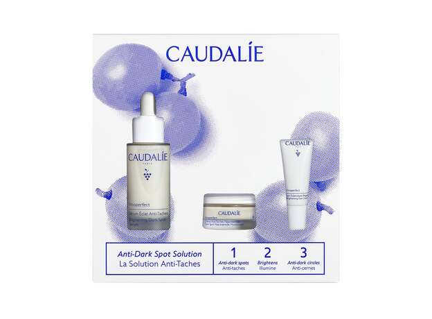 Caudalie Anti-Dark Spot Spring Trio Brightening Dark Spot Serum 30ml &  Instant Brightening Moisturizer 15ml - δώρο &  Brightening Eye Cream 5ml - δώρο