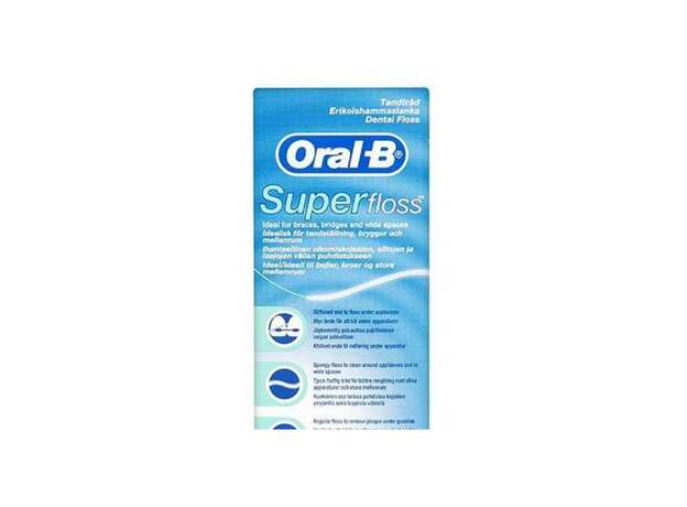 Oral-B Super Floss Οδοντικό Νήμα με Γεύση Μέντα 50ml