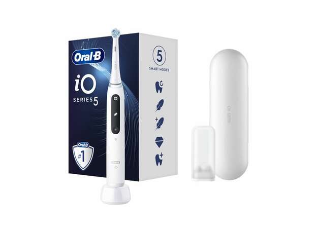 Oral-B iO Series 5 White Ηλεκτρική Οδοντόβουρτσα Λευκή, 1τεμ