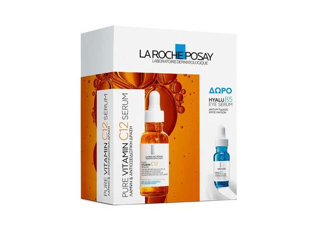 La Roche-Posay Promo με Pure Vitamin C12 Serum Ορός Προσώπου για Λάμψη, 30ml & Δώρο Hyalu B5 Eye Serum Αντιρυτιδικός Ορός Ματιών, 5ml, 1σετ