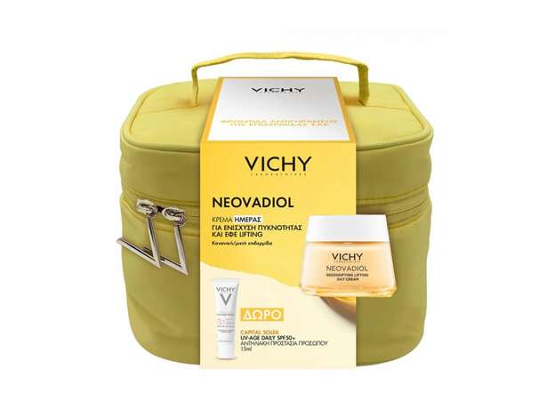 Vichy Neovadiol Post Menopause με Neovadiol Redensifying Lifting Day Cream Κρέμα Ημέρας, 50ml & Δώρο Capital Soleil UV-Age Daily SPF 50+ Αντηλιακή Προστασία Προσώπου, 15ml & Νεσεσέρ, 1τεμ, 1σετ