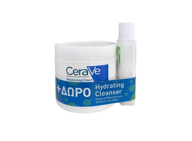 CeraVe Moisturising Cream, 454g & Δώρο Hydrating Cleanser Κρέμα Καθαρισμού, 20ml