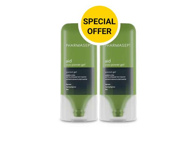 Pharmasept Promo Aid Cryo Power Gel Αναλγητικό Ψυκτικό Τζελ με Εκχυλίσματα Βοτάνων 2x100ml