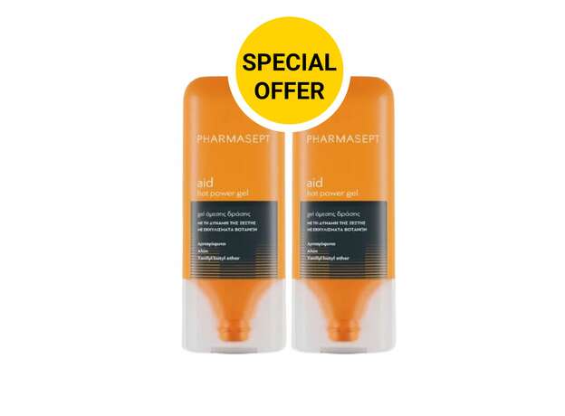 Pharmasept Promo Aid Hot Power Gel Θερμαντικό Τζελ για Ανακούφιση & Χαλάρωση 2x100ml