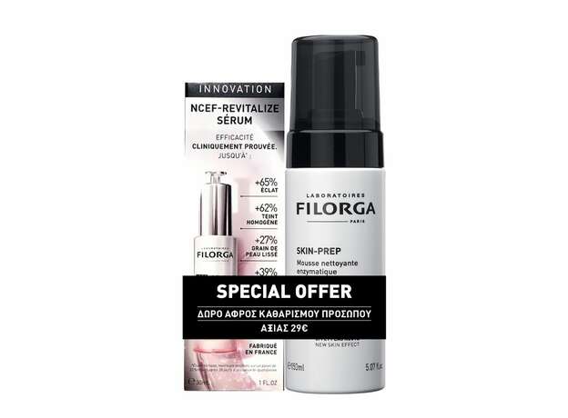 Filorga Promo NCEF-Revitalize Anti-Age Serum 30ml & Skin-Prep Enzymatic Cleansing Foam 150ml