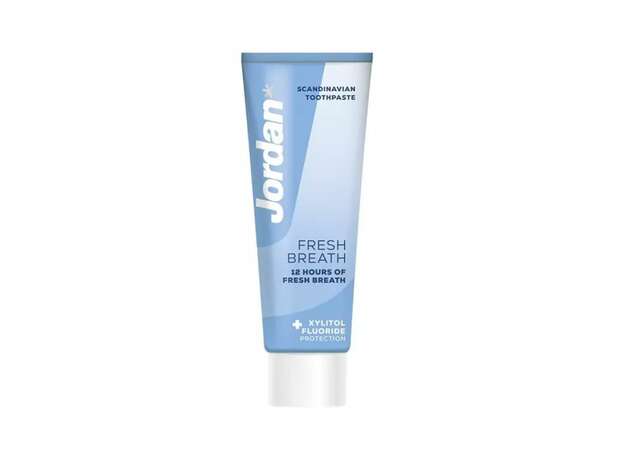 Jordan Fresh Breath Toothpaste Φθοριούχος Οδοντόκρεμα για την Καταπολέμηση της Κακοσμίας 75ml