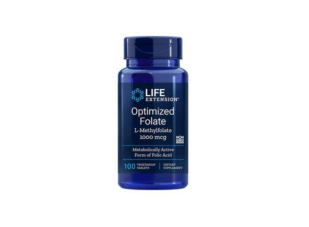 Life Extension Optimized Folate L-Methylfolate 1000μg, 100veg. tabs