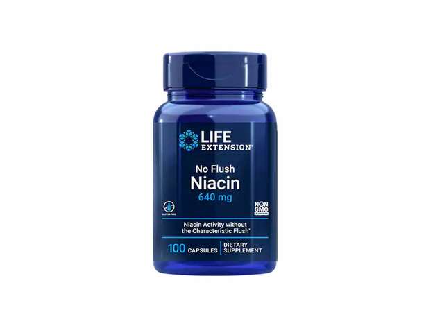 Life Extension No Flush Niacin 800mg - Συμπλήρωμα Νιασίνης για την Καταπολέμηση της Χοληστερίνης, 100caps