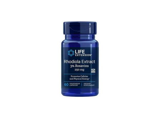 Life Extension Rhodiola Extract 3% Rosavins 250 mg Υποστηρίζει το Μεταβολισμό της Κυτταρικής Ενέργειας, 60veg caps