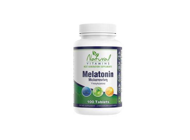 Natural Vitamins ΜΕΛΑΤΟΝΙΝΗ 1mg – Φυσική βοήθεια για τον ύπνο 100 ταμπλέτες