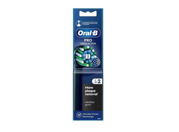 Oral-B Cross Action Black Edition Clean Maximiser Ανταλλακτικές Κεφαλές, 2τεμ