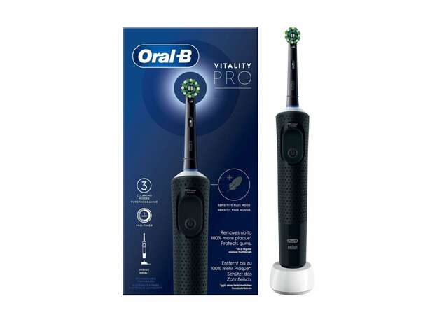 Oral-B Vitality Pro Ηλεκτρική Οδοντόβουρτσα Μαύρη, 1τεμ