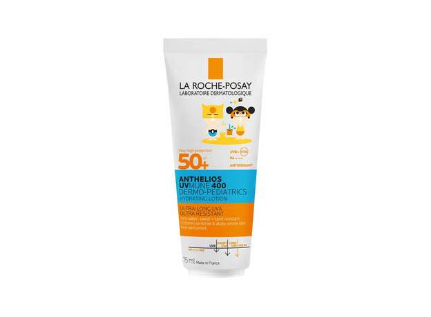 La Roche Posay Anthelios Uvmune 400 Dermo-Pediatrics Hydrating Lotion SPF 50+ Παιδικό Ενυδατικό Αντηλιακό Γαλάκτωμα για Ευαίσθητο και με Τάση Ατοπίας Δέρμα 75ml