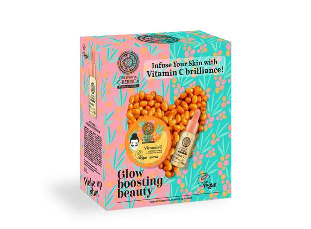 Natura Siberica C-Berrica Πακέτο Προϊόντων προσώπου Glow Boosting Beauty, 30ml / 60τμχ