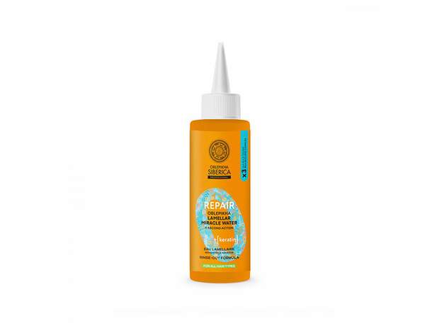 Natura Siberica Oblepikha Ο Professional Lamellar Miracle Water Αναδόμησης, με 3x Ιπποφαές & Κερατίνη για Glass Hair Effect, 200ml