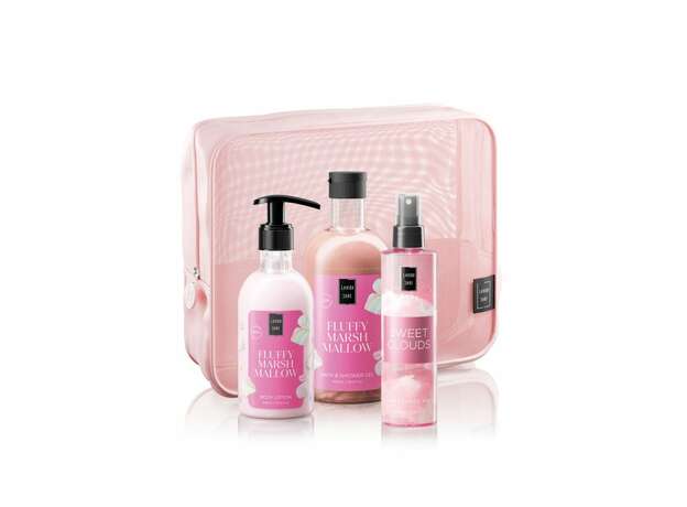 Lavish Care Fluffy Marshmallow - Body Care Bag Set Σετ περιποίησης σώματος με νεσεσέρ