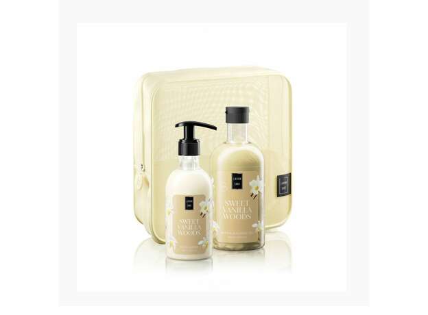 Lavish Care Sweet Vanilla Woods - Body Care Bag Set Σετ περιποίησης σώματος με νεσεσέρ