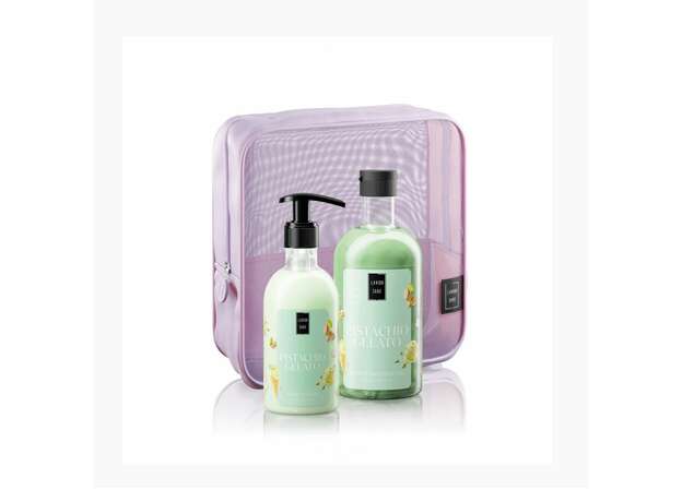 Lavish Care  Pistachio Gelato - Body Care Bag Set Σετ περιποίησης σώματος με νεσεσέρ