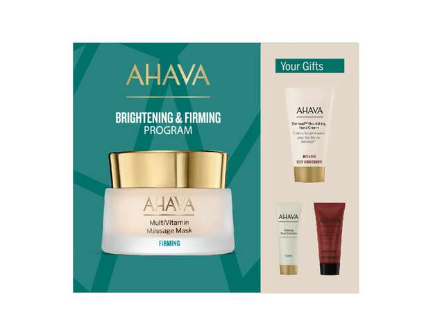 Ahava Promo Multivitamin Massage Mask 50ml & Dermud Hand Cream 40ml & Refining Mud Exfoliator 15ml & Advanced Deep Wrinkle Cream 15ml