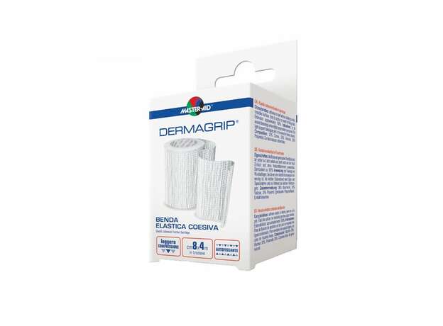 Master Αid Dermagrip Αυτοκόλλητος Ελαστικός Επίδεσμος Γάζα, 4m x 8cm