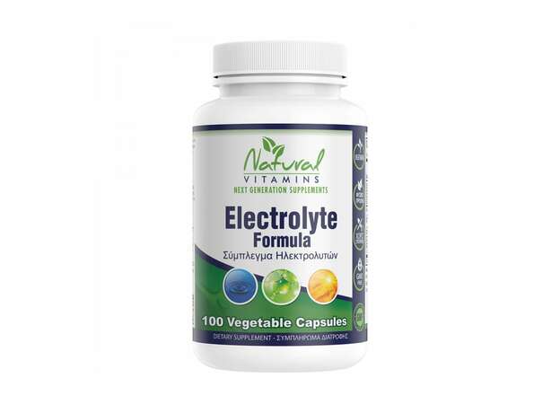 Natural Vitamins Electrolyte Formula (Συμπλήρωμα Διατροφής για την Ισορροπία των Ηλεκτρολυτών στο Σώμα) 100caps