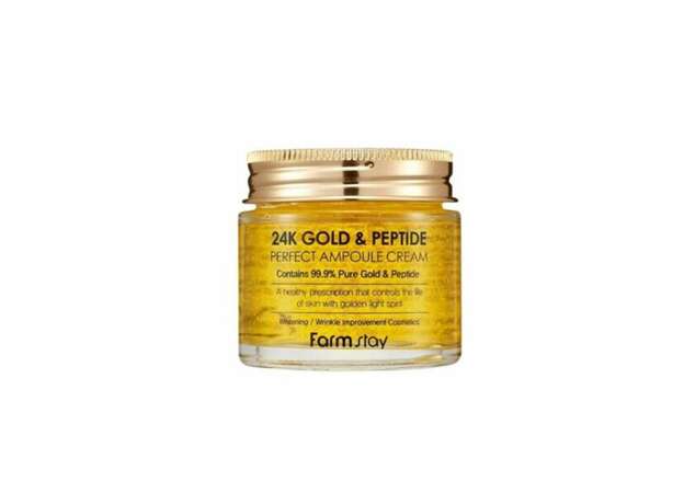 Farmstay 24K Gold & Peptide Perfect Ampoule Cream – 2 σε 1 αντιγηραντική κρέμα- αμπούλα 80ml