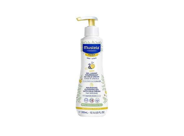 Mustela Gentle Cleansing Gel Τζελ Καθαρισμού για Μαλλιά & Σώμα Ξηρό Δέρμα με Βιολογικό Κερί Μέλισσας, 300ml