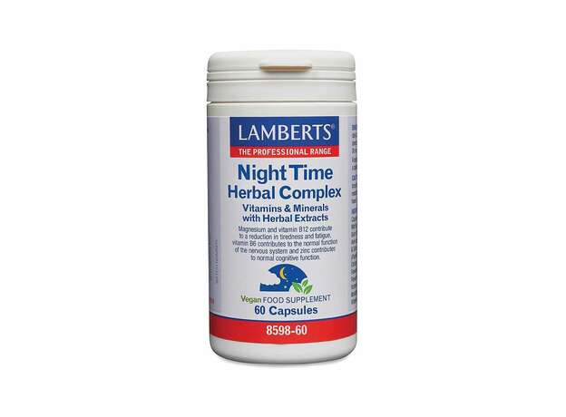 Lamberts Night Time Herbal Complex Συμπλήρωμα Διατροφής για την Βελτίωση του Ύπνου, 60 Κάψουλες