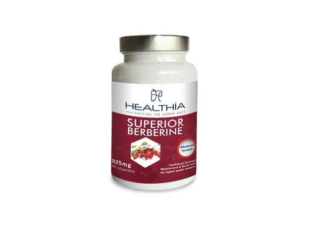 Healthia Superior Berberine 925mg Συμπλήρωμα Διατροφής Βερβερίνης 60 κάψουλες