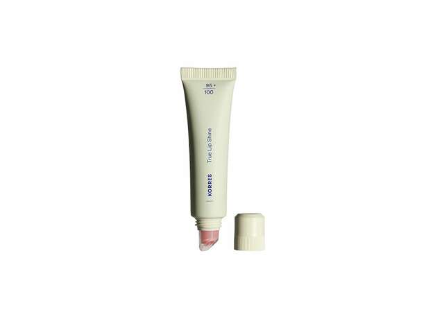 Korres True Lip Shine  - 12 Rosewater Balm Χειλιών Απαλού Χρώματος με Λαμπερό Αποτέλεσμα που δεν Κολλάει 10ml