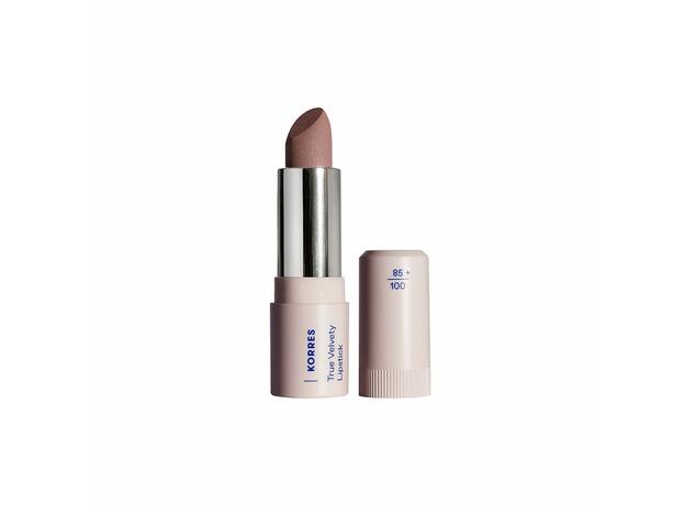 Korres True Velvety Lipstick  - 13 Nude Pink Κραγιόν με Κρεμώδη υφή & Πλούσιο Χρώμα με Μόλις Ένα Πέρασμα 3g