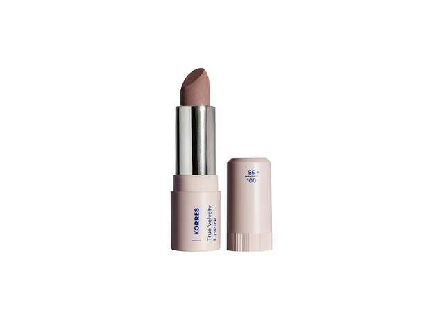Korres True Velvety Lipstick  - 13 Nude Pink Κραγιόν με Κρεμώδη υφή & Πλούσιο Χρώμα με Μόλις Ένα Πέρασμα 3g