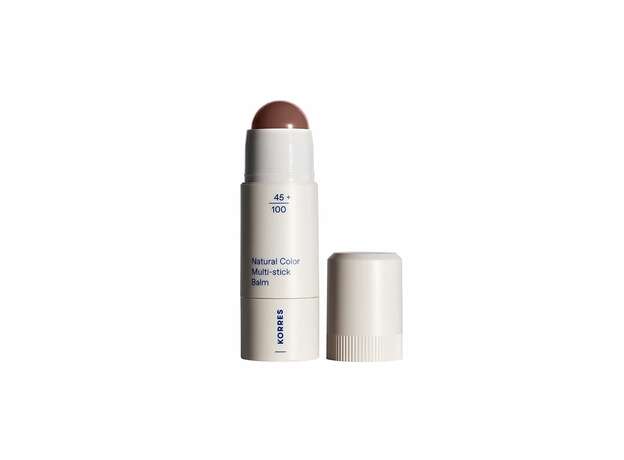 Korres Natural Collor Multi Stick Balm  - 32 Muted Brown Πολυχρηστικό Stick με Κρεμώδη Υφή για Φυσικό Αποτέλεσμα & Λάμψη 4,5g