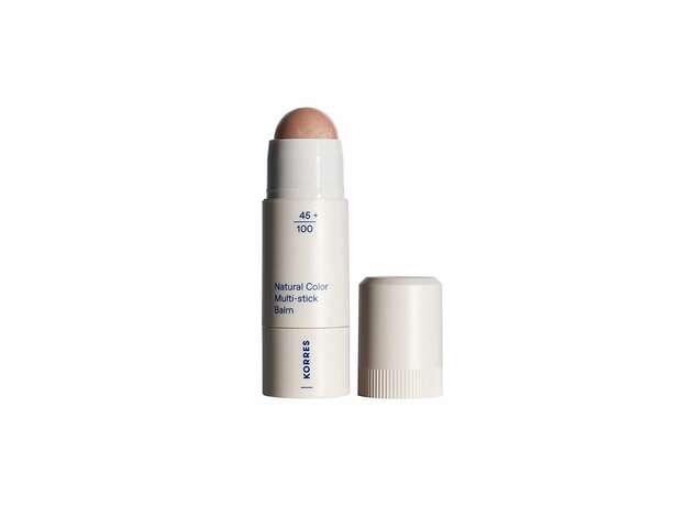Korres Natural Collor Multi Stick Balm - 02 Glass Peach Πολυχρηστικό Stick με Κρεμώδη Υφή για Φυσικό Αποτέλεσμα & Λάμψη 4,5g