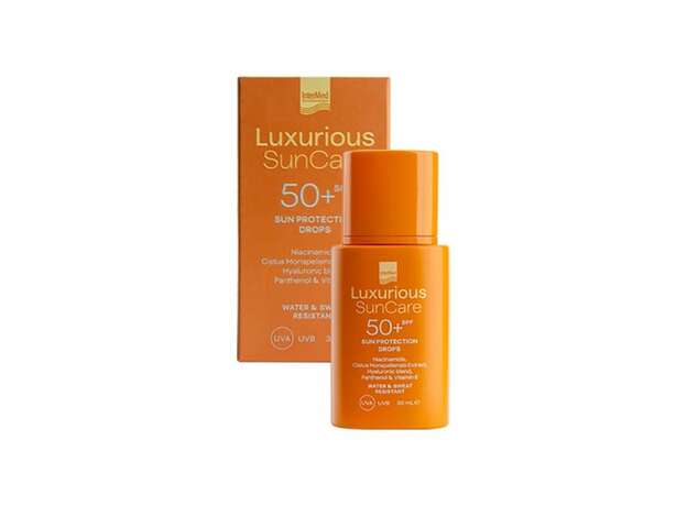 Intermed Luxurious SunCare Sun Protection Drops Αντηλιακό Γαλάκτωμα Προσώπου SPF 50+, 30ml