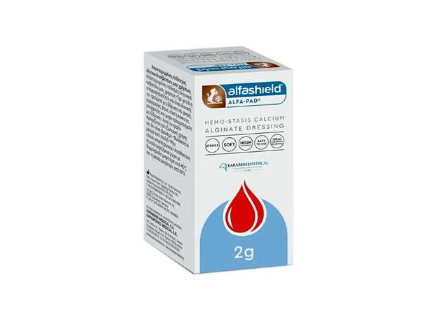 Alfashield Hemo-Stasis Calcium Alginate Dressing Αιμοστατικό Βαμβάκι, 2g