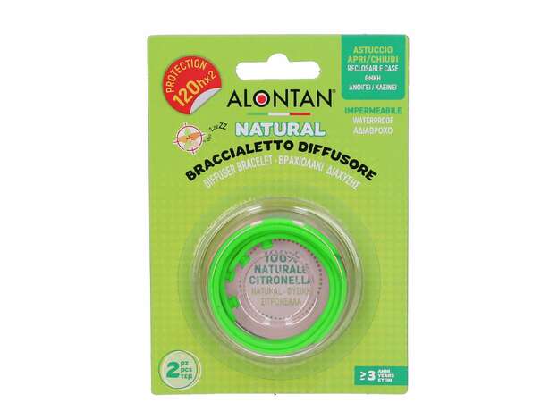 ALONTAN Εντομοαπωθητικά Βραχιόλια με Σιτρονέλλα για Παιδιά πράσινο 2τμχ