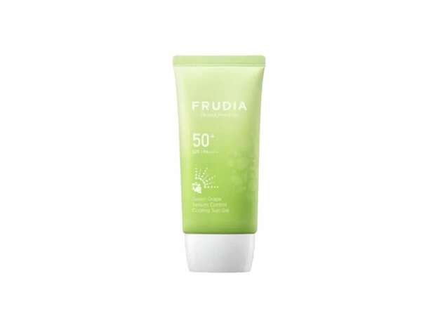 Frudia Green Grape Sebum Control Cooling Sun Gel SPF50+ Αντηλιακό Προσώπου Πράσινου Σταφυλιού 50g