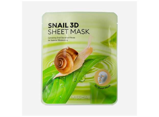 Missha Snail 3d Sheet Mask Μάσκα με έκκριμα σαλιγκαριού 1τεμ