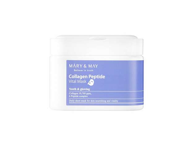 Mary & May Collagen Peptide Vital Mask Mάσκα Προσώπου για Αναζωογόνηση & Λάμψη, 30τεμ