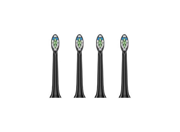 Elladent - Novapulse Standard Ανταλλακτικεσ Κεφαλεσ soft black 4 τεμάχια