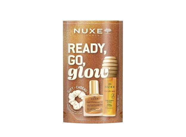 Nuxe Ready, Go, Glow Σετ Reve de Miel Honey Lip Care 10ml & Huile Prodigieuse Multi-Purpose Dry Oil OR 10ml & ΔΩΡΟ Λαστιχάκι Μαλλιών, 1τμχ.
