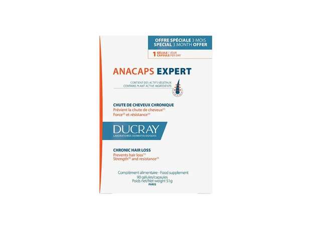 Ducray Anacaps Expert Chronic Hair Loss Συμπλήρωμα Διατροφής Για τη Χρόνια Τριχόπτωση, 90κάψουλες