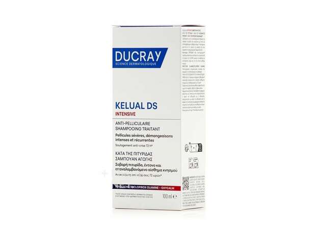 Ducray Kelual DS Intensive Anti-Dandruff Shampoo Σαμπουάν Αγωγής Κατά της Σοβαρής Πιτυρίδας 100ml