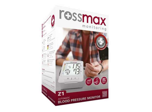 ROSSMAX Z1 Αυτόματο Ψηφιακό Πιεσόμετρο Μπράτσου, 1 τεμάχιο