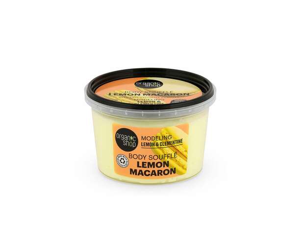 Organic Shop Σουφλέ σώματος για Σμύλευση Lemon Macaron, Λεμόνι & Κλημεντίνη, 250ml