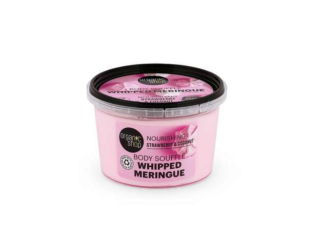 Organic Shop Σουφλέ σώματος Σαντιγί Μαρέγκα, Φράουλα & Καρύδα, 250ml
